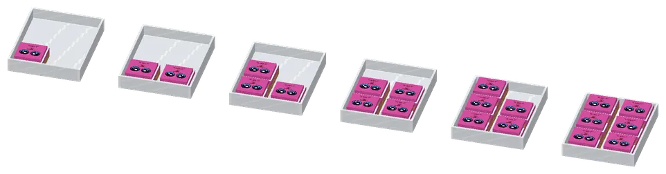 Trays with 1 to 6 koeken