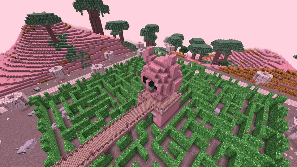The maze from above