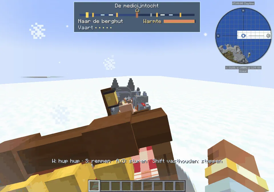 Door de sneeuwstorm